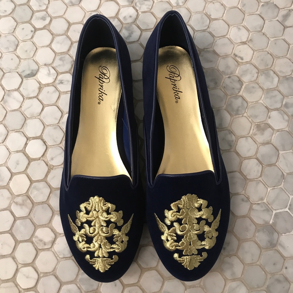 Paprika navy flats